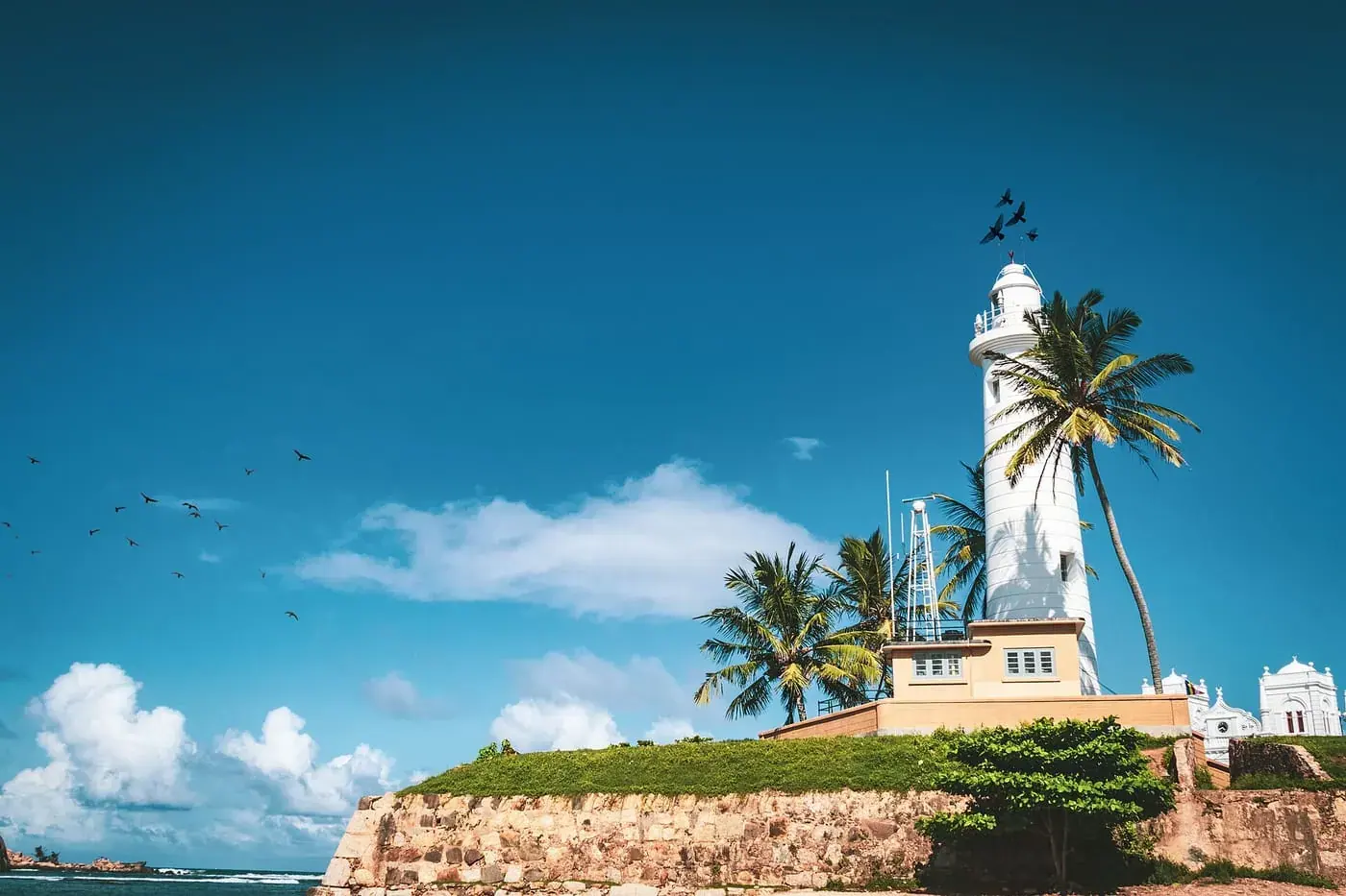 Galle Fort lighthouse on the south coast